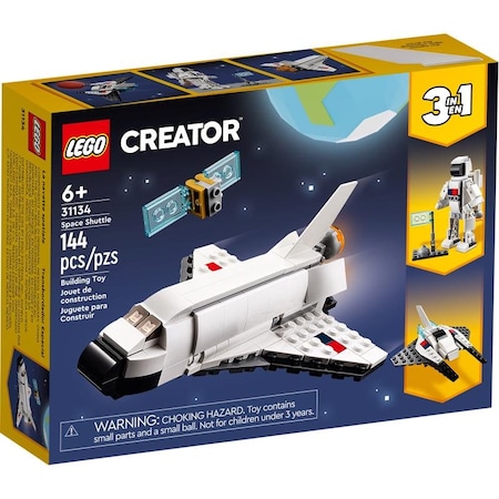 Lego 3in1 Space Shuttle Creator Building Set, Multicolored, 145 pc 31134
